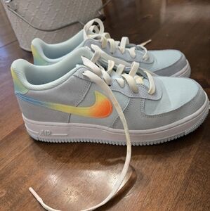 Nike Air Force 1 Ice Blue Multicolor Swoosh
